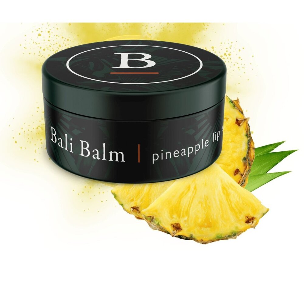 Bali Balm Pineapple Lip‎ Scrub 15ml - Vegan Sugar Cane Polish & Coconut Oil